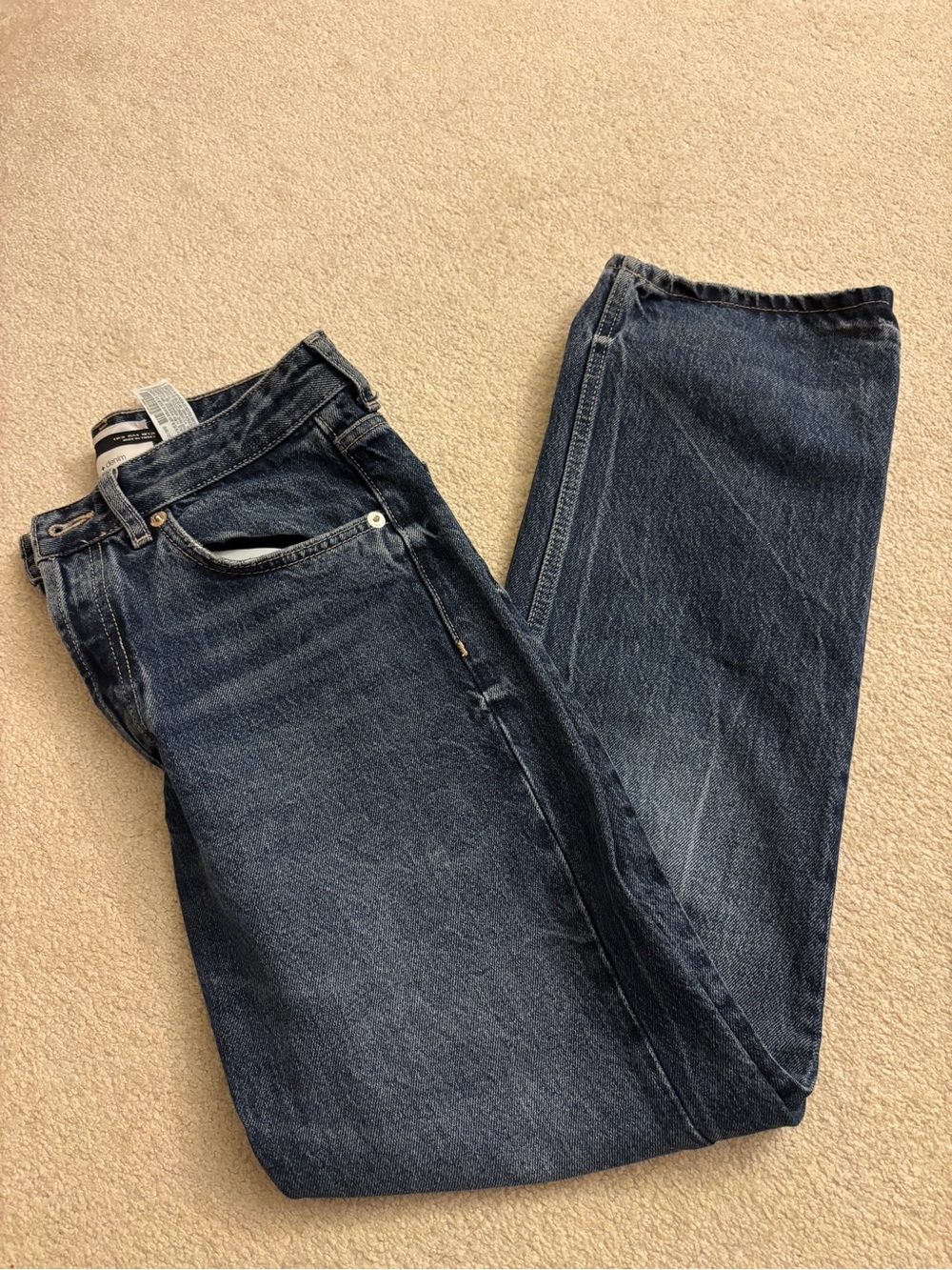 Zara high waisted straight jeans